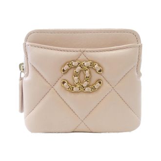 Chanel Light Pink Leather Coin Purse/Coin Case (Pre-Owned)