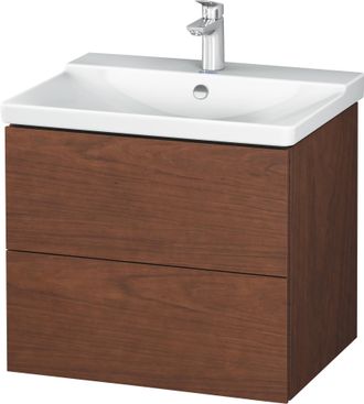 Duravit Duravit L-cube Mueble De Pared 620mm De Ancho, Profundidad 481, 2 Cajones, Se Ajusta A La Altura De P3 Comfort. Art&iacute;culo 233265, Color: Chapa De Mader