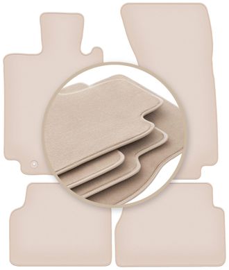 OEM Alfombrillas Premium Beige Para: Mercedes S W220 4matic Corto 1998-2005