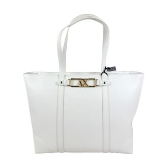 A|X Armani Exchange Tote Bags, female, White, Size: ONE SIZE Polly M Tote