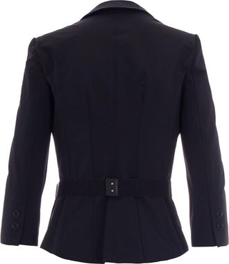 Elisabetta Franchi Womens Blazer Technical Stretch Fabric Black Polyamide Jacket