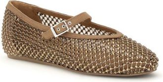 Le Silla Womens Brown Nylon Ballet Flats