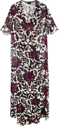 Temperley London Sheer floral Silk chiffon Robe Size XS