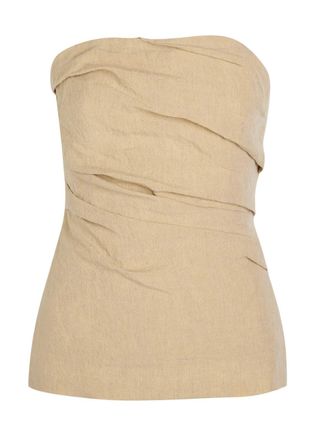 Tove Izel Strapless Linen top - Stone - 40 (UK12 / M)