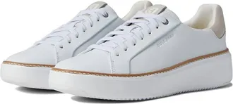 Cole Haan Womens Grandpro Topspin Sneaker In White/dove Leather
