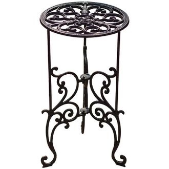 OEM Soporte Para Macetas De Hierro Fundido Resistente De 1 Nivel - Estante Met&aacute;lico Para Macetas De 49 Cm, Soporte Decorativo Para Macetas, Soporte Para M