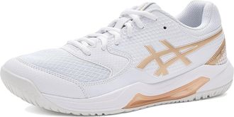 Asics Gel-Dedicate 8 Pickleball Womens Shoes White/Champagne : 11.5 B - Medium, Synthetic