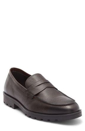 To Boot New York Orman Lug Sole Penny Loafer in Tumbled Zeus Wood at Nordstrom Rack, Size 10.5