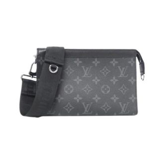 Louis Vuitton Pre-owned Cross Body Bags, female, Gray, Size: ONE SIZE Pre-owned Pouch Shoulder Bag