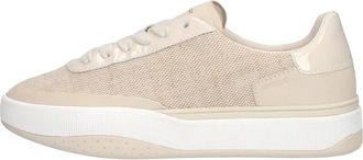 Geox Schoenen, Dames, Beige, 40 EU, Leer, Dynamia Sneakers