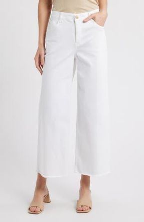 Wit & Wisdom Wyatt Skyrise Wide Leg Jeans in Optic White at Nordstrom Rack, Size 14