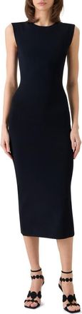 Akris Sleeveless Signature Jersey Midi Dress in Black at Nordstrom, Size 10