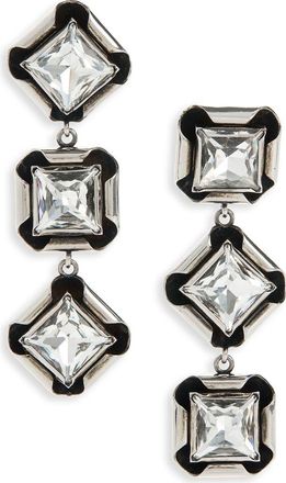 Givenchy Deconstructed Crystal Drop earrings in Antic Silvery at Nordstrom