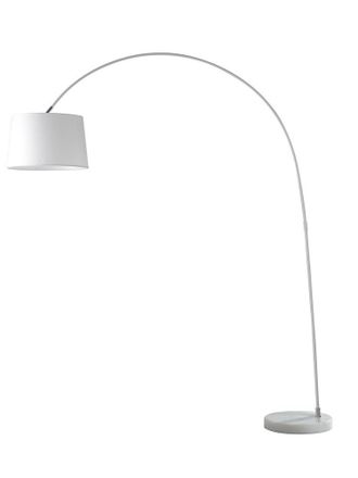 Fan Europe Fan Europe Dream L&aacute;mpara De Pie Arc Blanca, Pantalla Tela, Base M&aacute;rmol 152x205x35cm