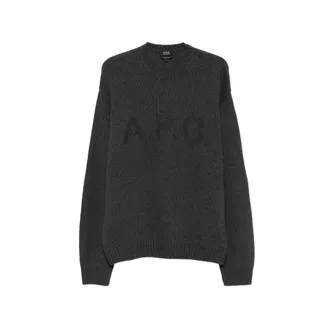 A.P.C. A. p.c. Logo-intarsia Crew-neck Sweater