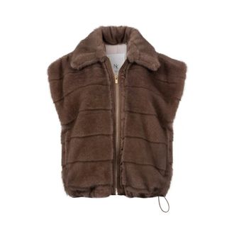 Nukus Nukus, Jassen, Dames, Bruin, XL, Polyester, Hani Gilet