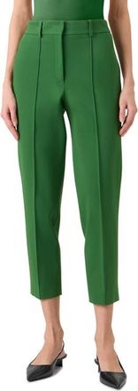 Akris High Waist Signature Jersey Pants in Green at Nordstrom, Size 14