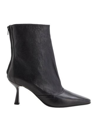 8 by YOOX LEATHER BACK-ZIP ANKLE BOOT