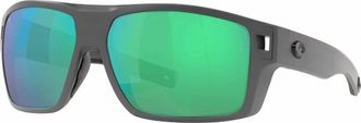 Costa Mens Diego Sunglasses 580G In Matte Gray Green Mirror