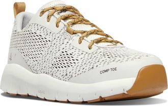 Danner Womens Run Time 3 Composite Toe Slip-Resistant Work Sneakers In Gray White