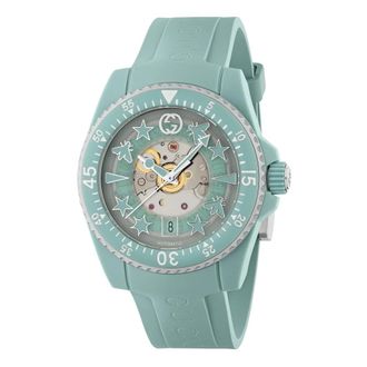 Gucci Dive Automatisch Horloge - Dames - Horloges - Blauw - ONE Size - Accessoires