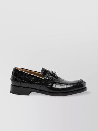 Versace embossed leather loafers
