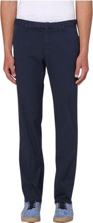 Incotex Broeken, Heren, Blauw, M, Stijlvolle Beige Casual Broek