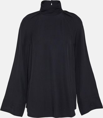 Toteme High-neck satin blouse