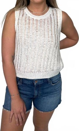 Bella Dahl Crew Neck Vest In White