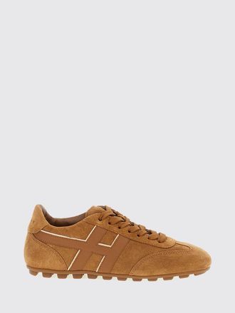 Hogan Sneakers Olympia in pelle e camoscio con logo H e suola dentellata