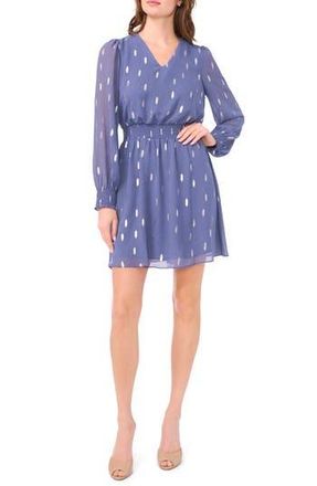 Halogen Metallic Spot Smocked Waist Dress in Vintage Indigo at Nordstrom Rack, Size X-Small
