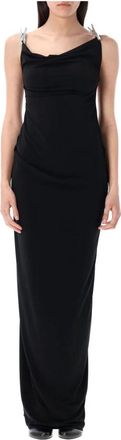 Coperni Washing Clip Gala Jurk - Dames - Avondkleed - Zwart - S - Polyester - Kleedjes