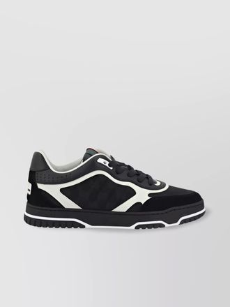 Gucci leather and gg fabric paneled low-top sneakers