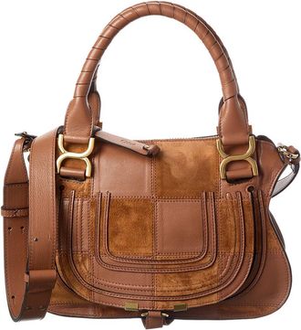 Chlo&eacute; Marcie Small Suede & Leather Satchel