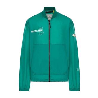 Moncler Light Jackets, male, Green, Size: L Giacca
