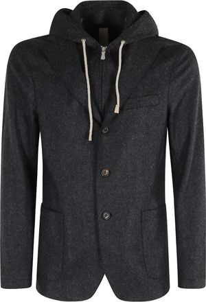 Eleventy Blazer con cappuccio - Nero