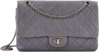 Chanel Borsa a spalla 227 Reissue 2.55 in pelle di vitello trapuntata con battente - Grigio