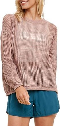 Wishlist Open Stitch Sweater in Mauve at Nordstrom Rack, Size Medium