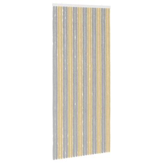 vidaXL Cortina De Insectos De Chenilla Gris Y Beige 100 X 230 Cm Vidaxl