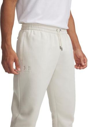 Under Armour Mens Essential Fleece Joggers - Stone/Stone Size 3XL