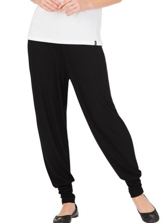 Trigema Haremshose TRIGEMA TRIGEMA Lange Wellnesshose, Damen, Gr. XXL, US-Gr&ouml;ssen, schwarz, 94% Viskose, 6% Elasthan, Hosen Haremshose
