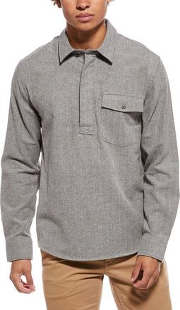 Vince Herringbone Popover Shirt