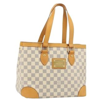 Louis Vuitton Pre-owned Tote Bags, female, White, Size: ONE SIZE Pre-owned Damier Azur Tote Bag