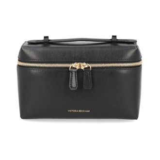Victoria Beckham Tassen, Dames, Zwart, ONE Size, Leer, Vanity Leren Schoudertas