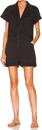 Pistola Denim Parker Twill Romper In Black