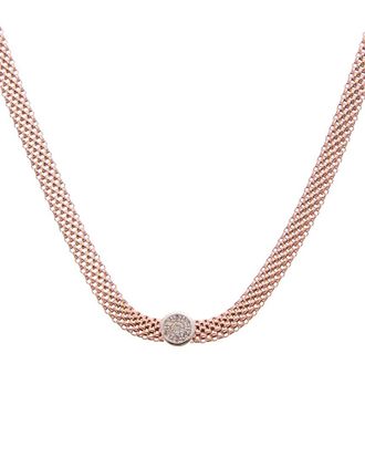 Meshmerise 18K Gold Vermeil 0.06 Ct. Tw. Diamond Mesh Choker Necklace