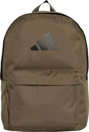 adidas Classic 3 Bar Logo Backpack Olive Strata Black IS7051