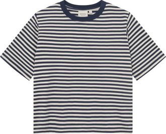 Dedicated T-Shirt Vadstena Stripes T-Shirt f&uuml;r Damen | grau