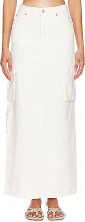 Mother Fun Dip Cargo Skirt In Natural Color