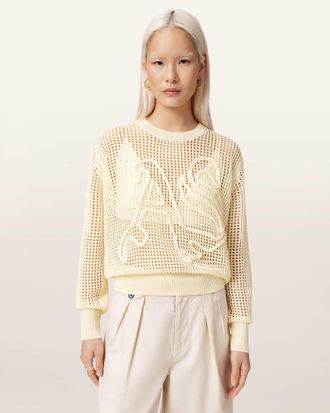 AllSaints Raelyn Relaxed Fit Open Stitch Sweater